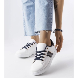 Inna Sneakers bianche con tomaia decorata di Sauriol bianco 1