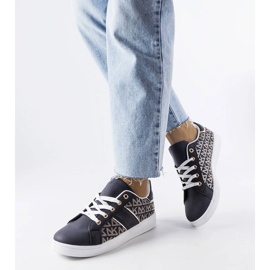 Inna Sneakers blu navy decorate con il monogramma Bolduc 1