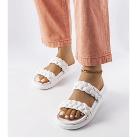 Pantofole bianche Angas bianca 1