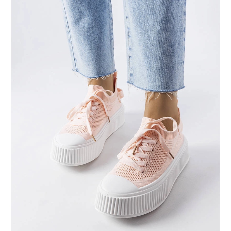 Sneakers rosa con tomaia elastica di Jardine 1