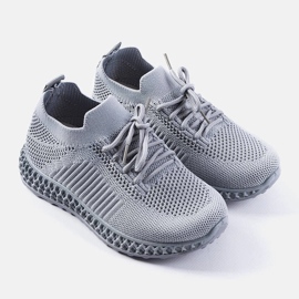 Sneakers Huntz grigie per bambini grigio 1