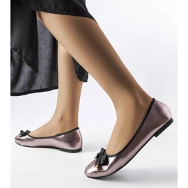 Ballerine argento metallizzato con fiocco Boro d'argento 1