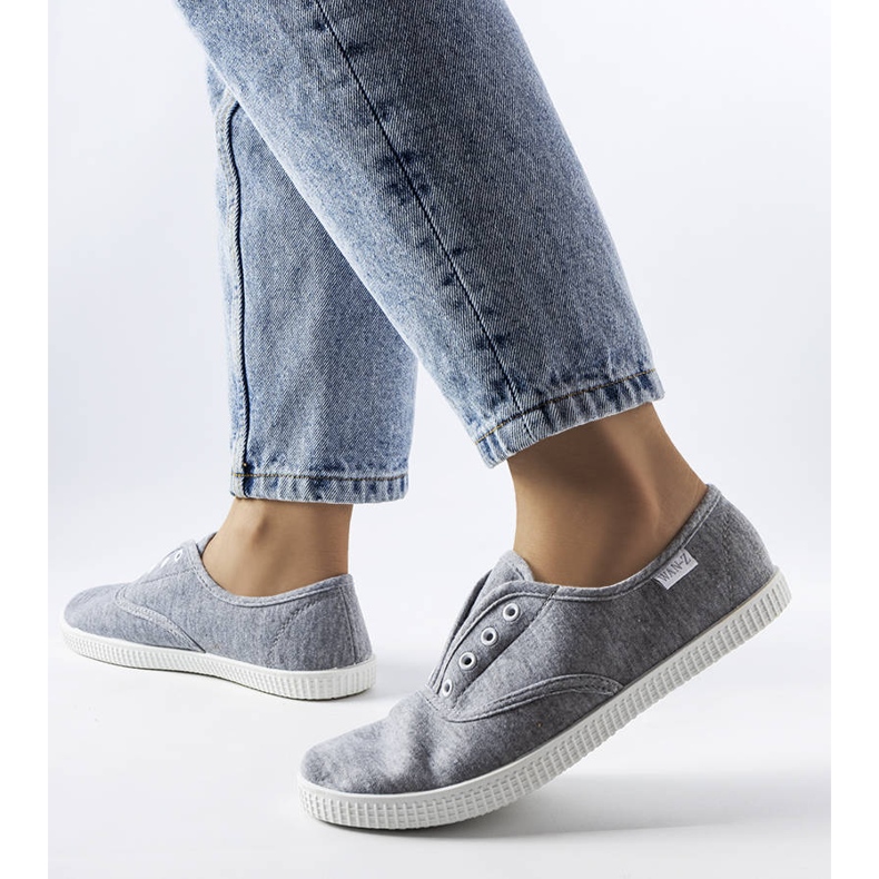 Sneaker senza lacci di colore grigio di Florala 1