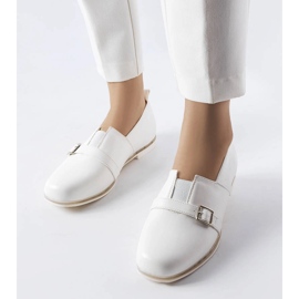 Scarpe francesine bianche con soletta in pelle di Felosa bianco 1