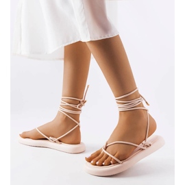 Sandali con lacci beige di Laurence 1