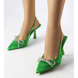 Tacchi verdi con fiocco Wildrose verde 1