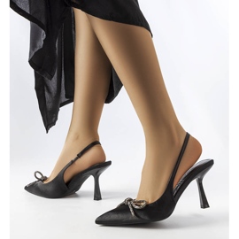 Tacchi neri con fiocco Wildrose nero 2