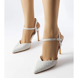 Tacchi lucidi argento Gallia d'argento 1