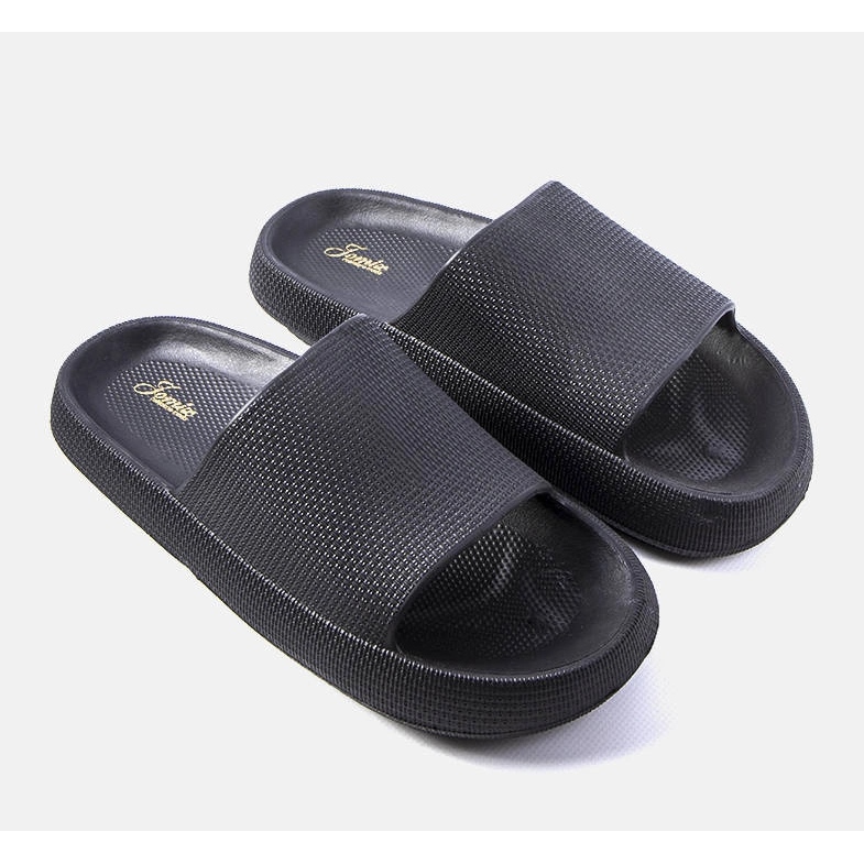 Pantofole da uomo nere Huon nero 1
