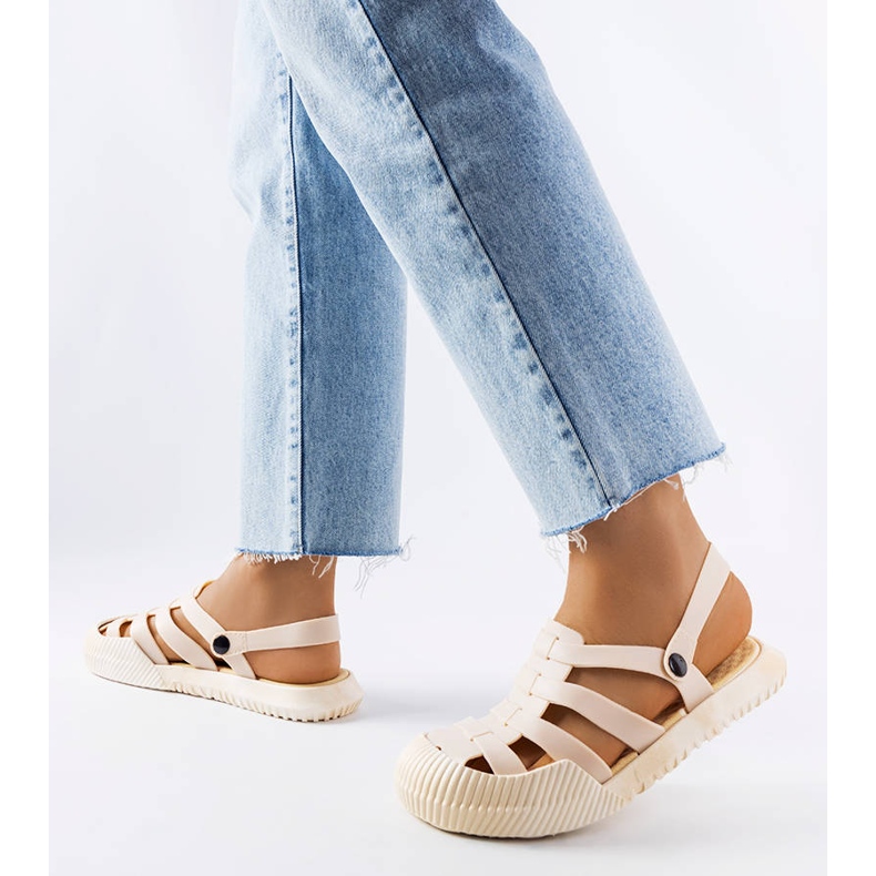 Sandali Canton in gomma beige 1