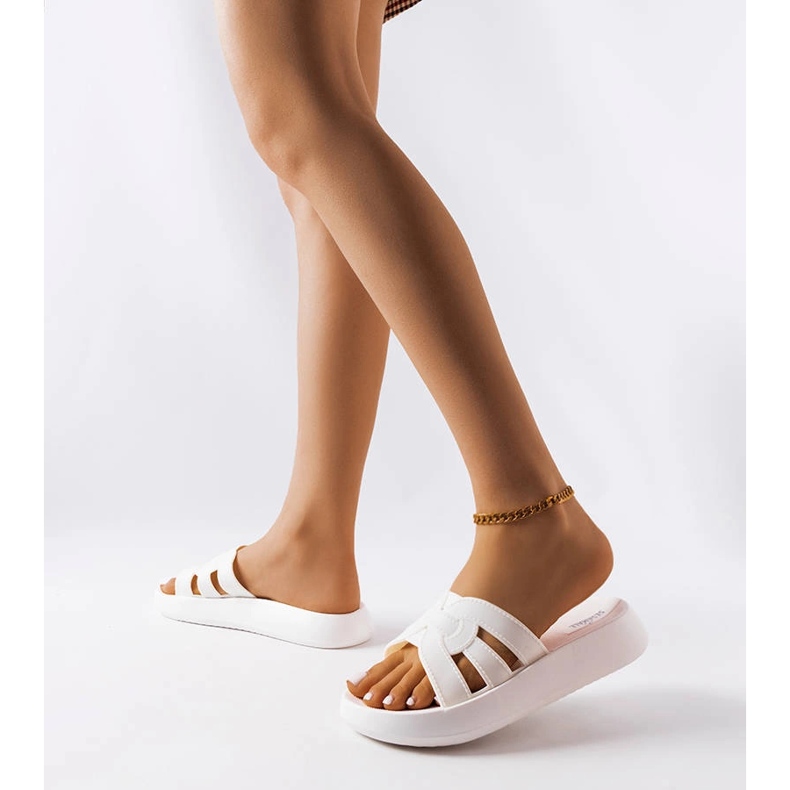 Pantofole Coudert in gomma bianca 1