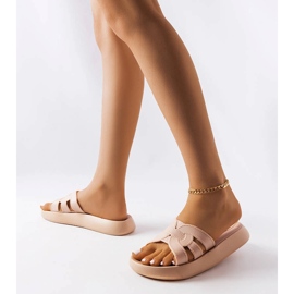 Pantofole in gomma beige di Coudert 1