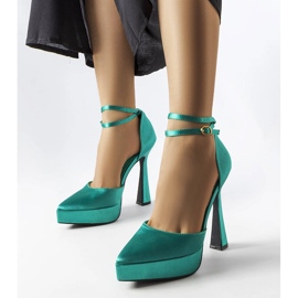 Décolleté verdi Dallas con tacco alto verde 1