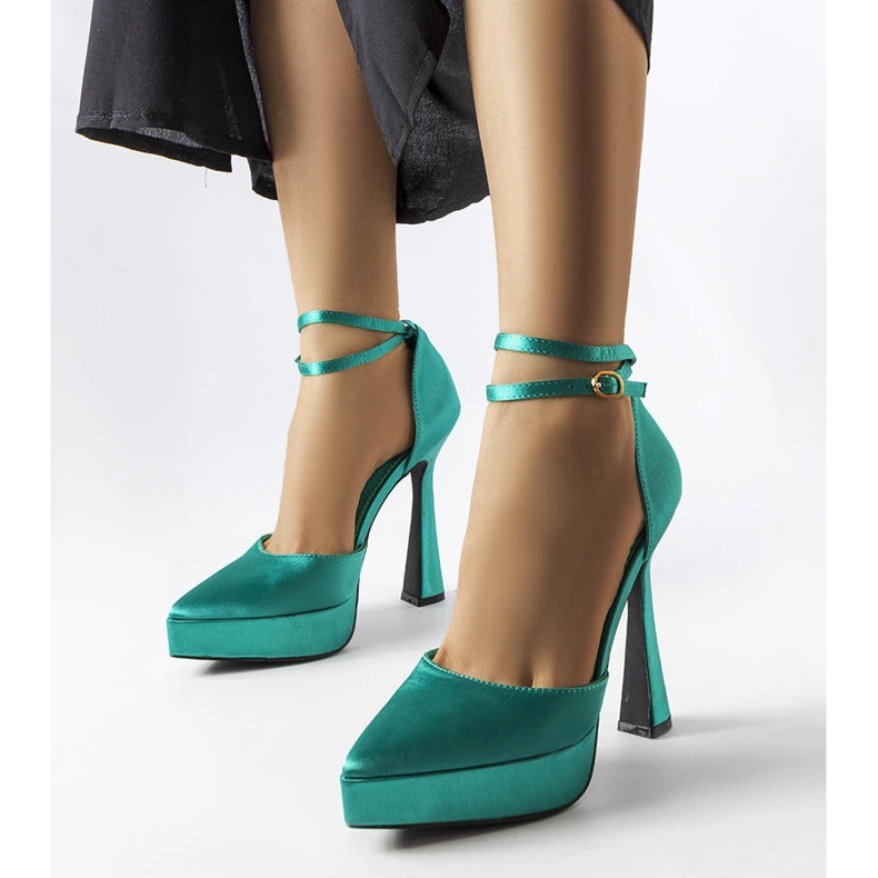 Décolleté verdi Dallas con tacco alto verde 1