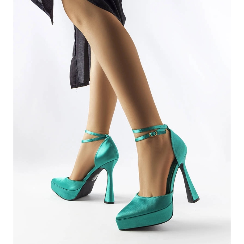 Décolleté verdi Dallas con tacco alto verde 2