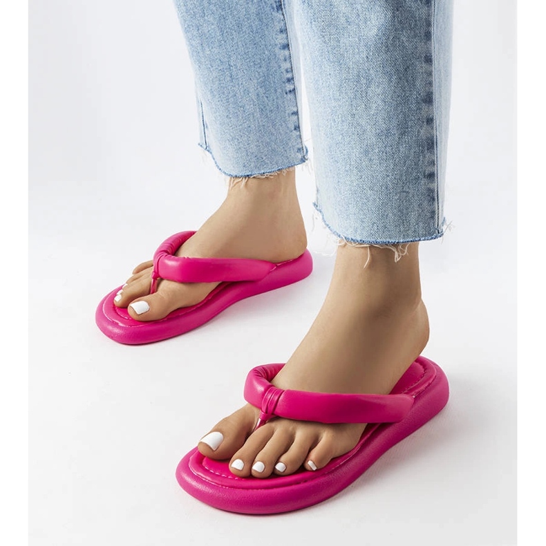 Infradito con plateau Y223-2 Fucsia rosa 1