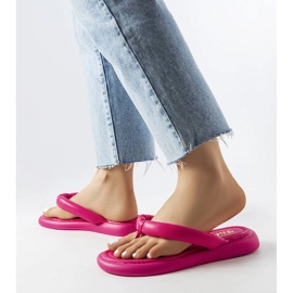 Infradito con plateau Y223-2 Fucsia rosa 2