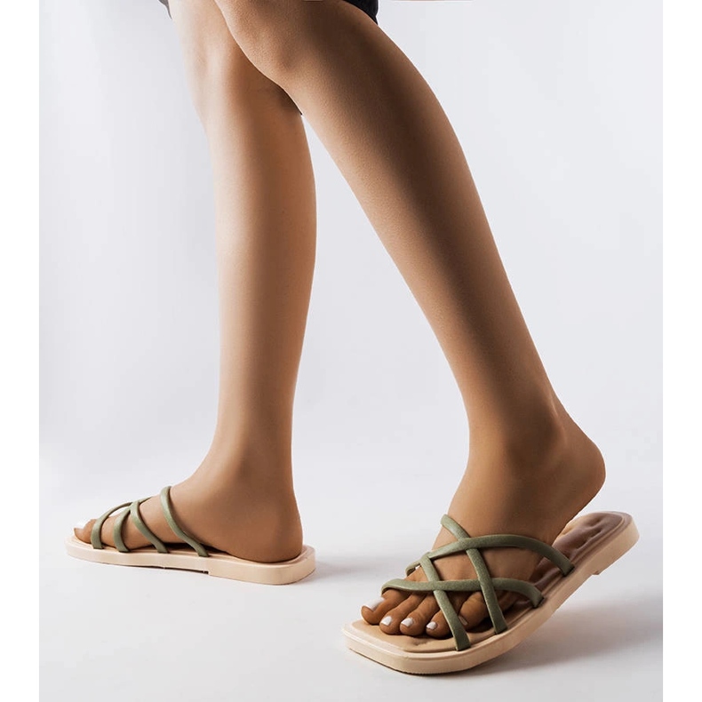 Ciabatte in gomma verde Pearlman 1