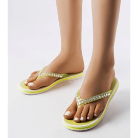 Infradito con strass verde fluo di Patrier 1