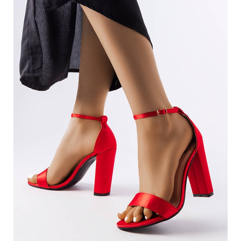 Sandali rossi con tacco alto di Rive rosso 1