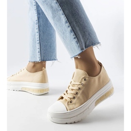 Sneaker beige con plateau di Hawthorne 2