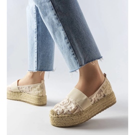 Espadrillas in rete beige di Bateliers 1