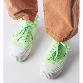Sneakers verdi con tomaia elasticizzata di Jardine verde 2