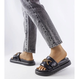 Sandali neri con plateau di Frédérique nero 2