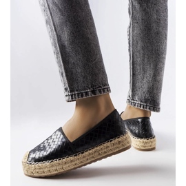 Espadrillas nere decorate con goffratura Geoffrey nero 2