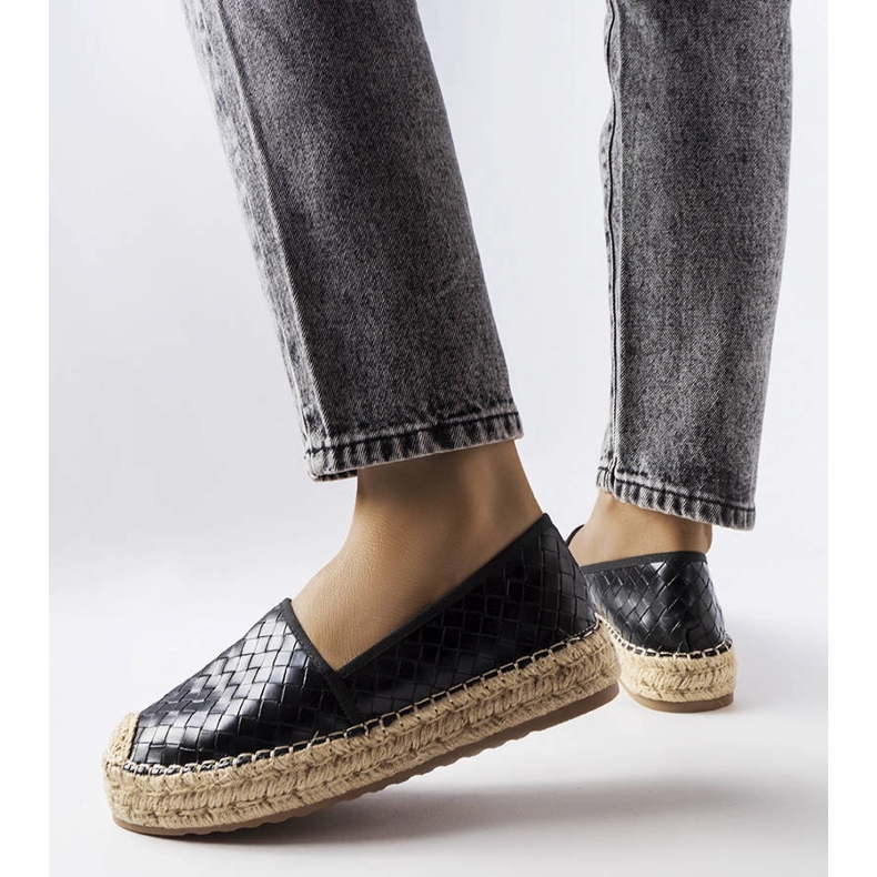 Espadrillas nere decorate con goffratura Geoffrey nero 2