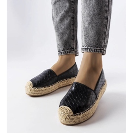 Espadrillas nere decorate con goffratura Geoffrey nero 1