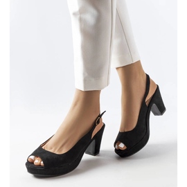 Sandali neri a blocchi di Dionne nero 1