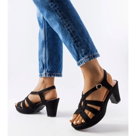 Inna Sandali neri stiletto Monjeau nero 1