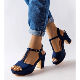 Inna Sandali a blocchi Tearlach blu navy 1