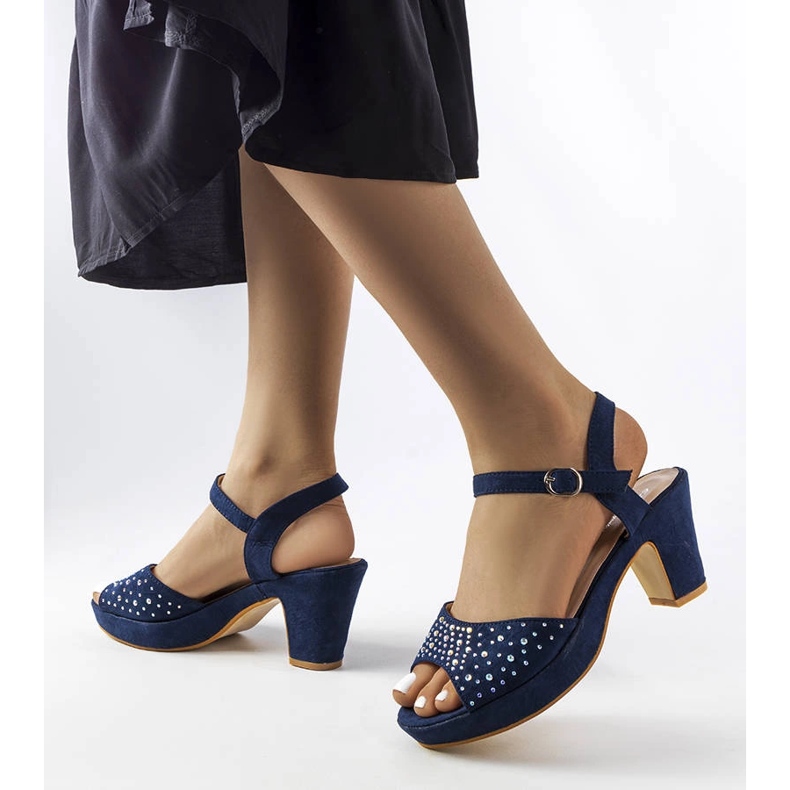 Sandali blu navy con tacco alto di Beltane 1