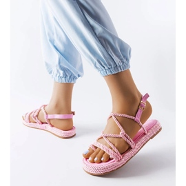 Sandali intrecciati rosa di Burwell 1