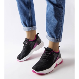 Inna Sneakers sportive nere e rosa di Giana nero 1