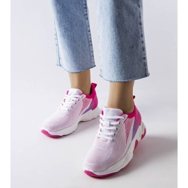 Sneakers bianche e rosa di Genet bianco 1