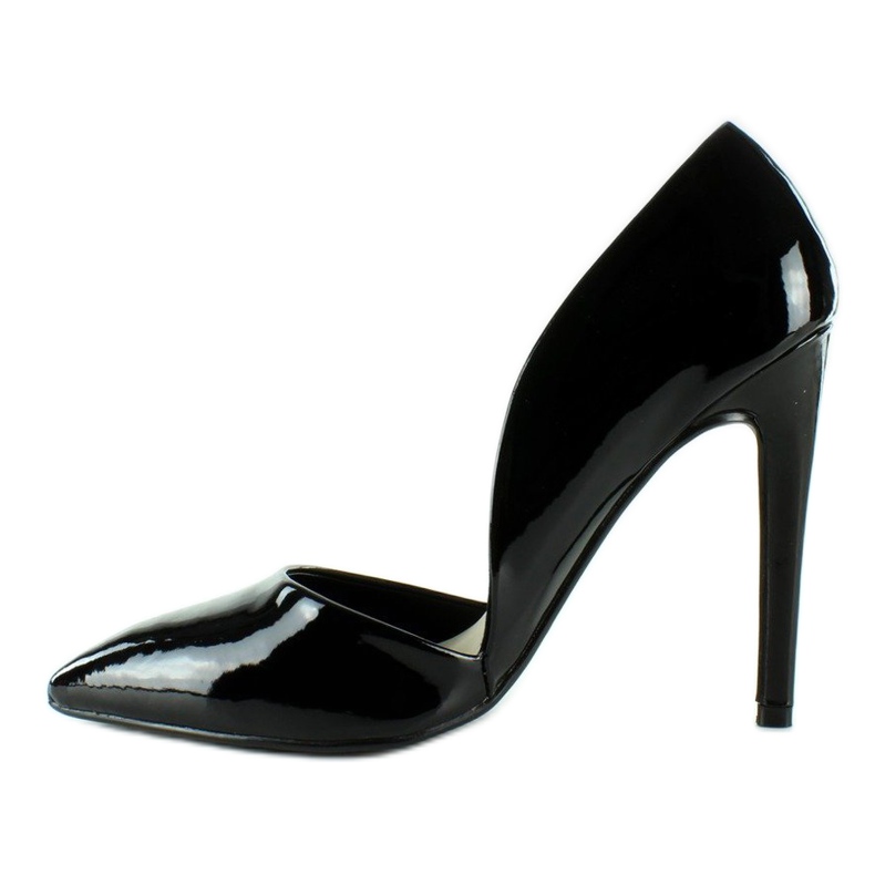 Décolleté laccate con dentellature EE05 Nero 1