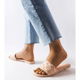 Sandali piatti beige di Amalie 2