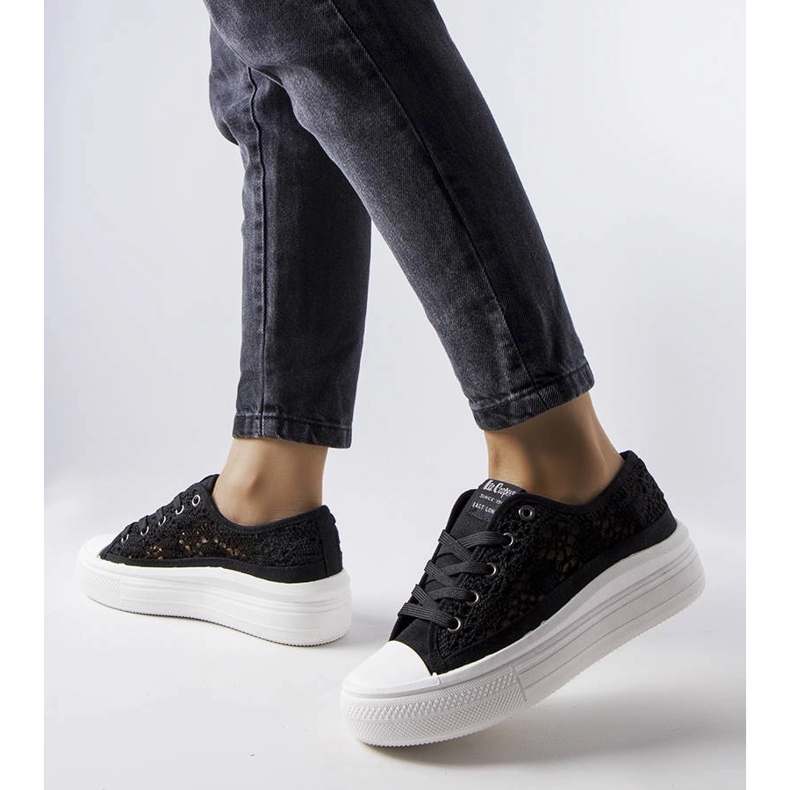Sneakers nere traforate Lee Cooper LCW-23-44-1618L nero 1