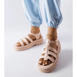 Sandali beige con suola a tratto di Saidi 1
