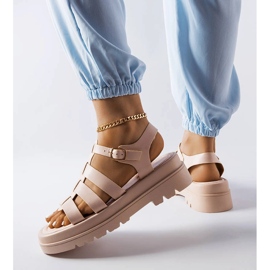 Sandali beige con suola a tratto di Saidi 2