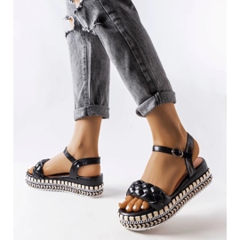 Sandali neri con plateau Katrin nero 1