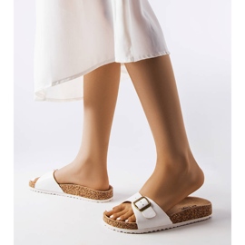 Ciabatte in sughero bianco con fibbie di Lee Cooper LCW-22-35-1169L 2