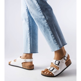 Sandali in sughero bianco con fibbie di Lee Cooper LCW-22-35-1160L 2