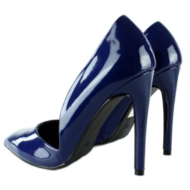Décolleté laccate con intagli EE05 Blu multicolore 1