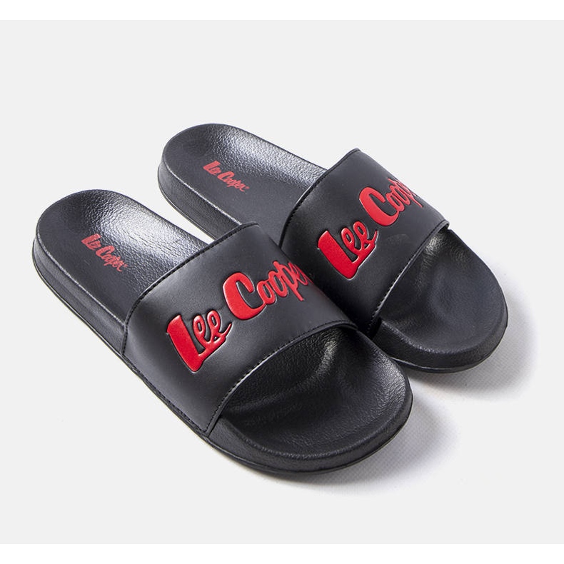 Pantofole Lee Cooper LCW-23-42-1730M in gomma nera nero 1