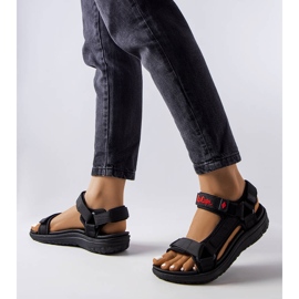 Sandali neri con velcro di Lee Cooper LCW-23-34-0961L nero 1
