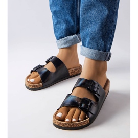 Cursori in sughero nero con fibbie di Lee Cooper LCW-22-35-1154L 1